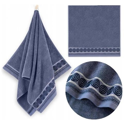 Asciugamano Rondo2 - 70x140 cm - Viola - Morbido - Elevata assorbenza - Cotone egiziano - Foto 4