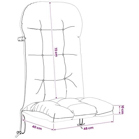 Cuscino per Lounger Sole PUTTEN 100% Poliestere Grigio - Foto 7