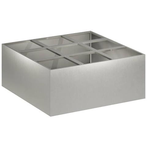 Vaso da giardino Argento 100 x 100 x 40 cm Acciaio Inox - Foto 1