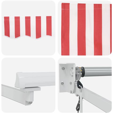 Tettuccio Elettrico Retrattile Rosso e bianco 3 x 2,5 m - Foto 2