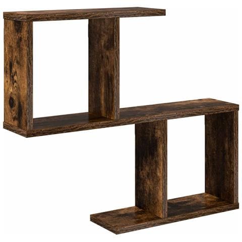 Scaffale da parete Rovere Fumo 60 x 12 x 50,5 cm - Foto 1