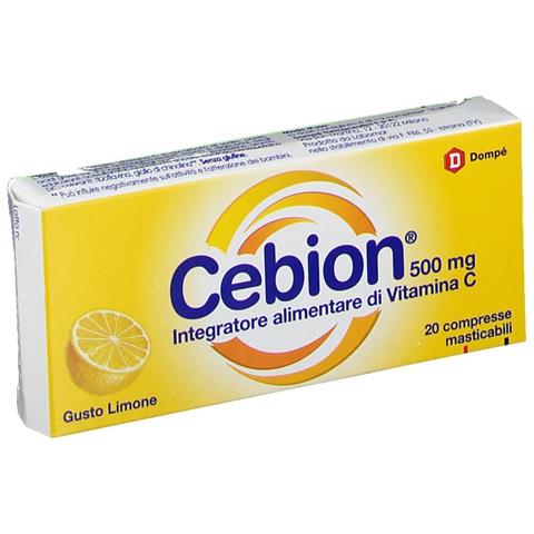 Cebion Masticabile Limone Vitamina C 500 mg 20 Compresse - Foto 4