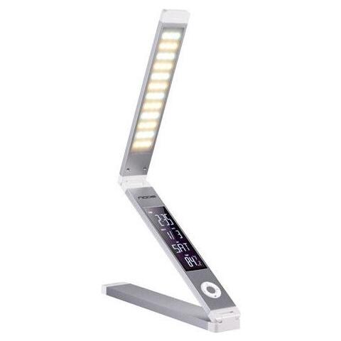 NT-L05 Lampada LED ricaricabile portatile per la lettura con termometro e comandi touch, regolazione della luminosità - Finitura alluminio - Foto 2