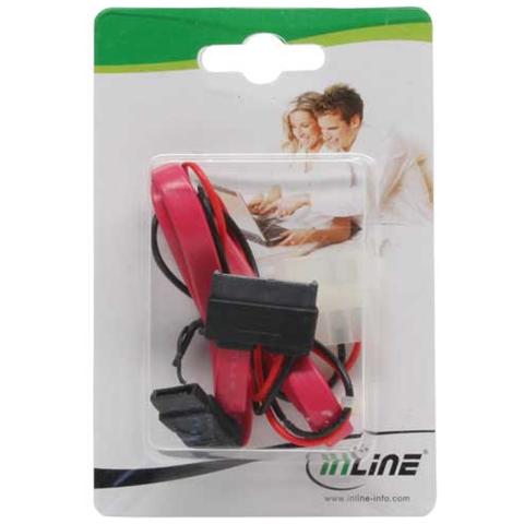 cavo slimline sata 13pin (7+6) femmina + 2pin maschio 5,25" (alim.) a sata 7pin l-form, 0,4m + 0,15m - Foto 2