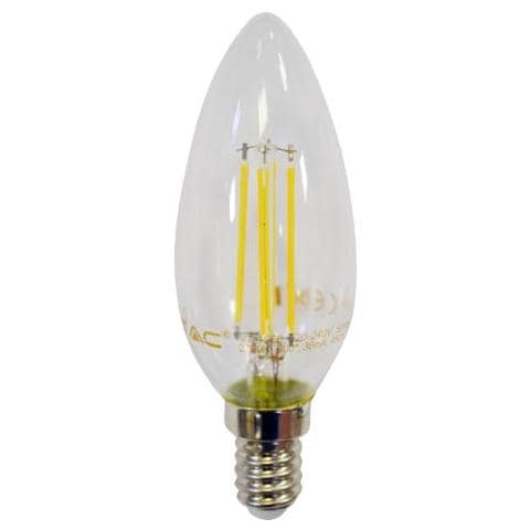 Lampadine Led E14 4w Dimmerabile Filamento Candela Oliva Vt-1986d 4365 - Foto 2