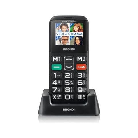 Amico Sicuro Senior Phone Display 1.77" Micro SD Bluetooth con Tasti Grandi + SOS Fotocamera Colore Nero - Foto 1