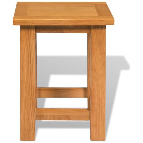 Tavolino Da Salotto In Massello Di Rovere 27x24x37 Cm - Foto 5