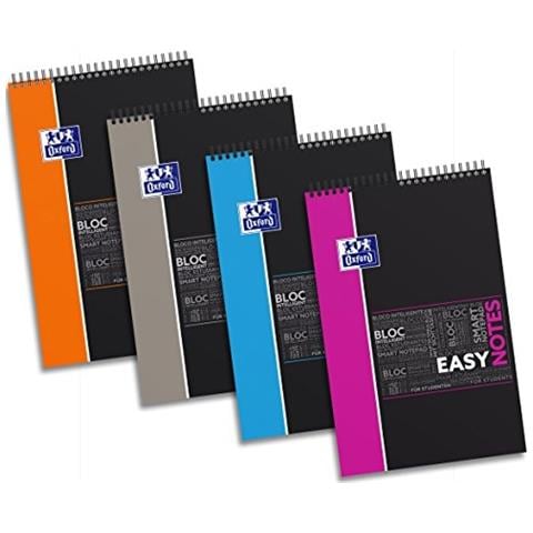 ' - set Di 5 blocchi Notes Spirale ""easynotes Collegato Scribzee Righe 160 p 210 x 315 mm 4 perfos - Foto 1