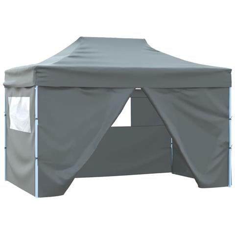 Tenda Pieghevole Pop-up 4 Pareti Laterali 3x4,5 M Antracite - Foto 1