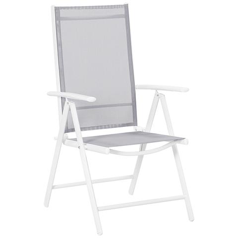 Set Di Tavolo Da Giardino 160cm E 6 Sedie In Alluminio Grigio Catania - Foto 19