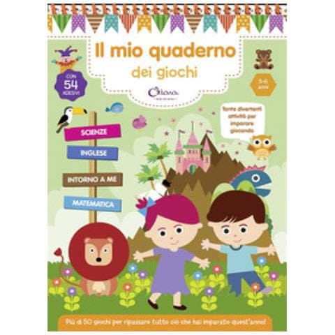 Valeria Gallo - Il mio quaderno dei giochi 5/6 anni. Con adesivi. Ediz. a colori. Ediz. a spirale - Foto 1