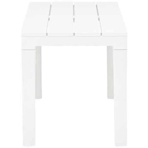 Tavolo Da Giardino Con 2 Panche In Plastica Bianco - Foto 2