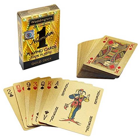Carte Da Gioco Gold Waddington, Colore Classico Rosso E Blu, 29391 - Foto 2