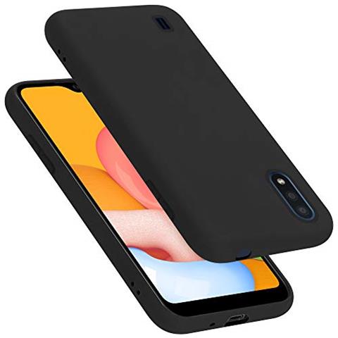 Custodia Compatibile Con Samsung Galaxy A01 In Liquid Nero - Coperchio Protettivo In Silicone Tpu Flessibile - Foto 1