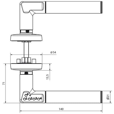 Maniglia A Codice Vitalia Sinistra - Foto 2