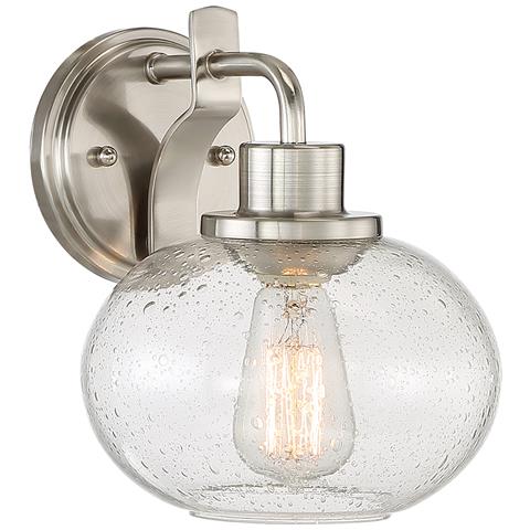 Applique 1 Luce, Nichel Spazzolato, E27 - Foto 2