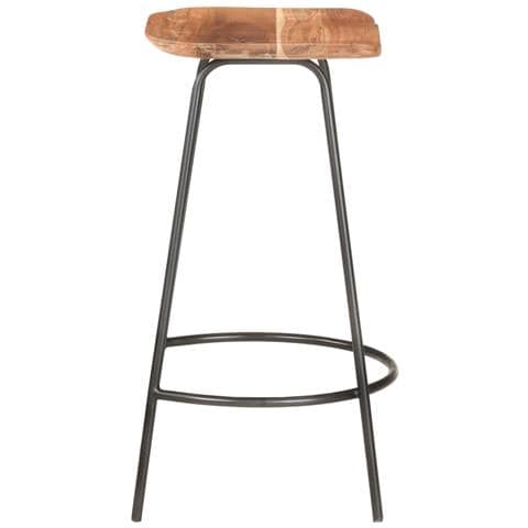 Sgabelli da Bar 2 pz in Legno Massello di Acacia - Foto 2