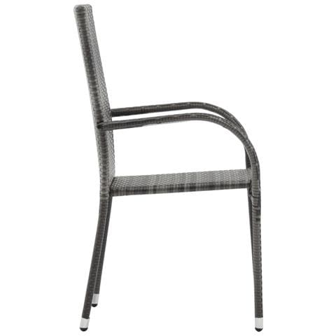 Set Mobili da Pranzo per Giardino 7 pz Grigio - Foto 2