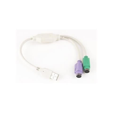 UAPS12, USB, PS / 2, Maschio / maschio, Bianco, 0,3m - Foto 1