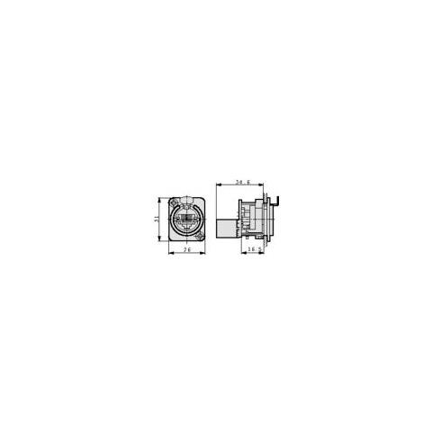 Presa per apparecchi RJ45 8 nero - Foto 1