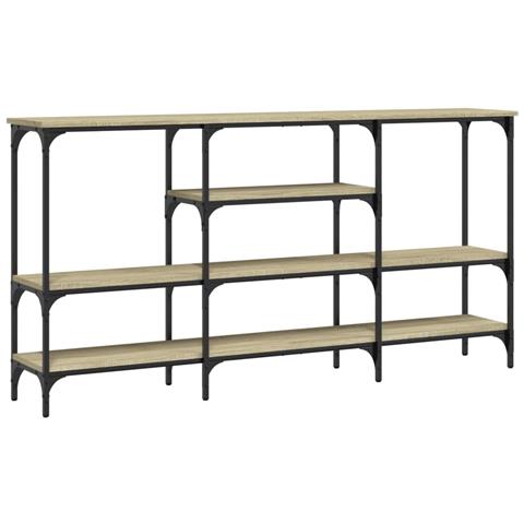 Tavolo Consolle Rovere Sonoma 160x29x80 Cm In Legno Multistrato - Foto 2