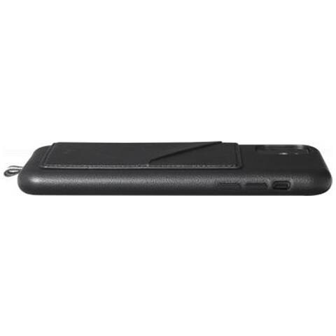 Cover Elysée In Pelle Per Iphone 11 Con Portacarte Magnetico Amovibile, Nero - Foto 2