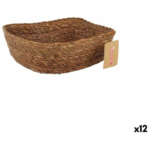 Cestino Multiuso Privilege Vimini Quadrato 22 X 22 X 8 Cm (12 Unità) - Foto 1