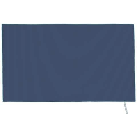 Telo Mare Spiaggia Piscina In Microfibra Tinta Unita Con Bordo Fit Blu-azzurro - Foto 1