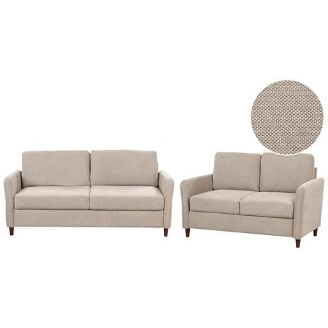 Set Di Divani Con Contenitore Tessuto Tortora 5 Posti Mare - Foto 6