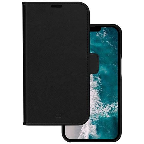 Custodia Per Iphone 14 2 In 1 Modello Stockholm Pelle Con Portacarte, Nero - Foto 1