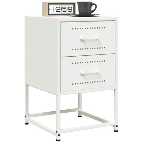 Comodini 2 Pz Bianchi 36x39x60,5 Cm In Acciaio - Foto 10