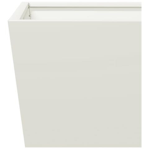 Fioriere da Giardino 2 pz Bianche 50x50x50 cm in Acciaio - Foto 10