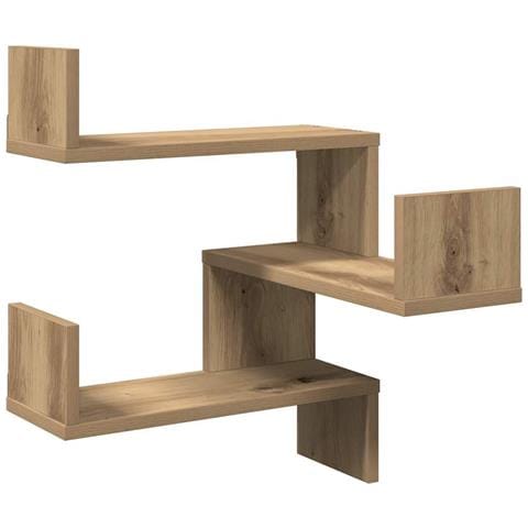 Scaffale Angolare Muro Artigianale 40x40x49,5 Cm In Truciolato - Foto 2