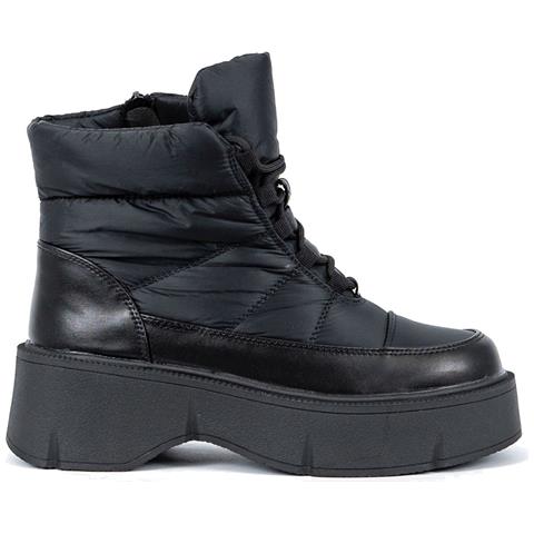Black Casual Closed Booties Stivaletti Sintetico Scarpe Donna Nero Eu 39, 948021/06-01 - Foto 2