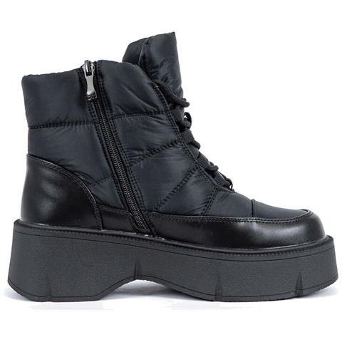 Black Casual Closed Booties Stivaletti Sintetico Scarpe Donna Nero Eu 39, 948021/06-01 - Foto 3