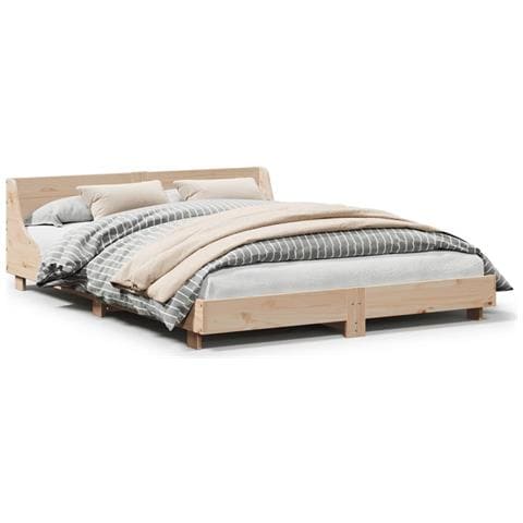 Letto Senza Materasso 120x190 Cm In Legno Massello Di Pino - Foto 2