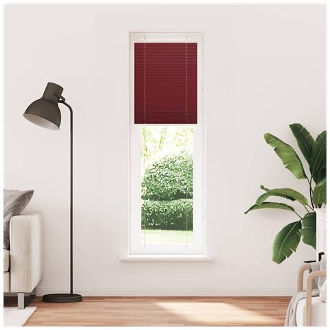 Tenda Plissettata Rosso Bordeaux 55x200 Cm Larghezza Tessuto - Foto 2