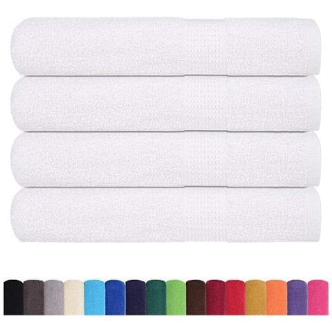 Asciugamani Per Sauna 4 Pz Bianchi 80x200cm 360g/m 100% Cotone - Foto 2