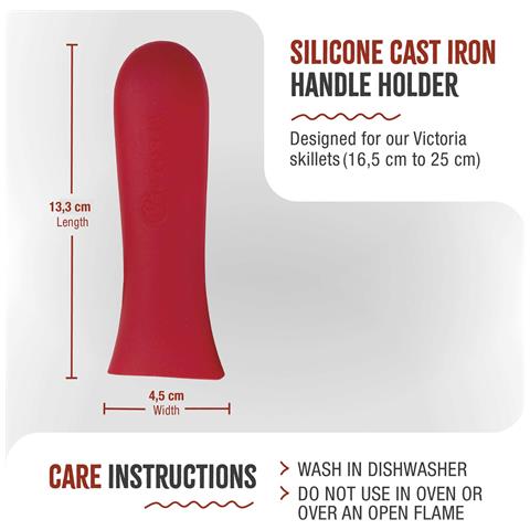 35624 Supporto In Silicona Per Manico Caldo Per Padelle In Ghisa Ø 16-20cm Coprimanico Rosso - Foto 2