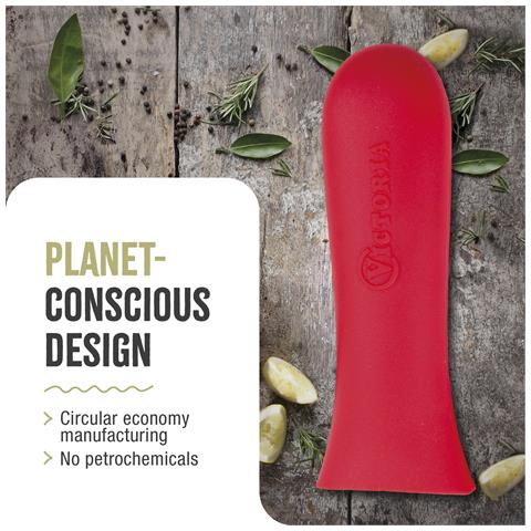 35624 Supporto In Silicona Per Manico Caldo Per Padelle In Ghisa Ø 16-20cm Coprimanico Rosso - Foto 7