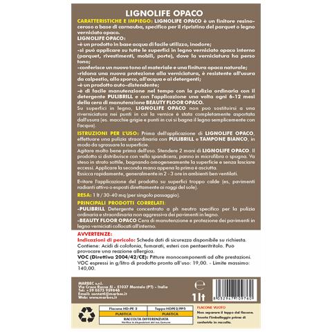 Lignolife Opaco 1lt - Prodotto Per Parquet Rovinato - Foto 2