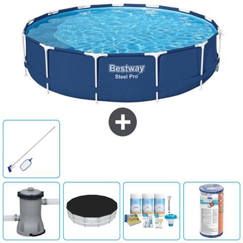 Piscina Fuori Terra - In Giro - 396x84 Cm - Blu - Include Accessori Coordinati Cb15 - Foto 1