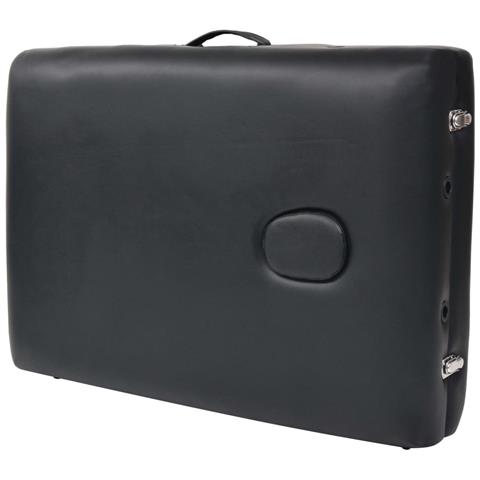 Lusso Casadino -  Set Lettino Massaggio Pieghevole 2 Zone 10 Cm E Sgabello Nero - Foto 8