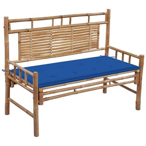 Lusso Casadino -  Panca Da Giardino Con Cuscino 120 Cm In Bambù - Foto 2