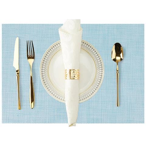 Set Di 6 Tovagliette In Pvc - 30x45cm - Blu E Bianco: Protezione E Stile Per La Tua Tavola Blue + White - Foto 3