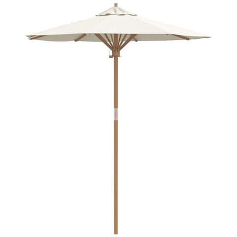 Ombrellone da Giardino Crema Bianco 180x230 cm in Bamboo - - Foto 1