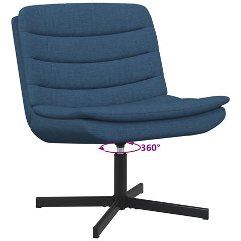 Sedia Girevole Blu Tessuto e Metallo Standard Girevole - Foto 9