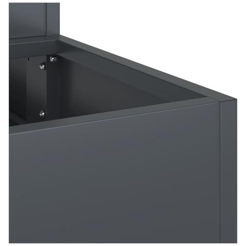 Fioriera da Giardino 3 Livelli 90x90x35 cm Antracite Acciaio - Foto 9