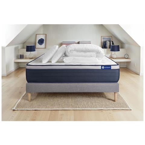 Pacchetto Letto Completo - Materasso 200x200cm + Box Spring Con Doghe (kit) + 2 Cuscini + Piumino - Actimemo Max - Foto 1