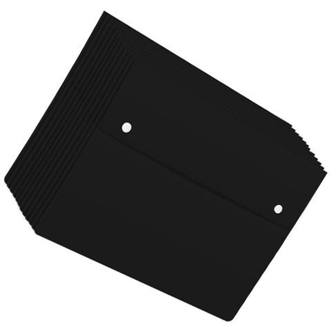Portafoglio Per Documenti A4 Con Doppio Bottone - Confezione Da 10 - Materiale Pp Black - Foto 2